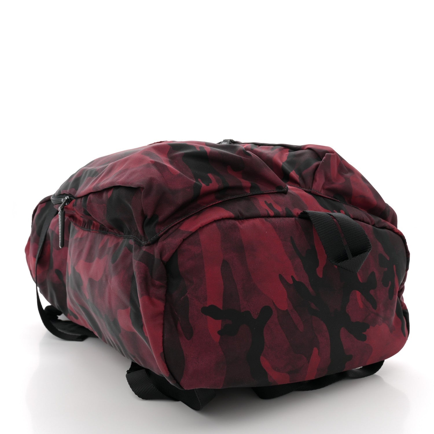 Tessuto Nylon Camouflage Print Drawstring Backpack Bordeaux