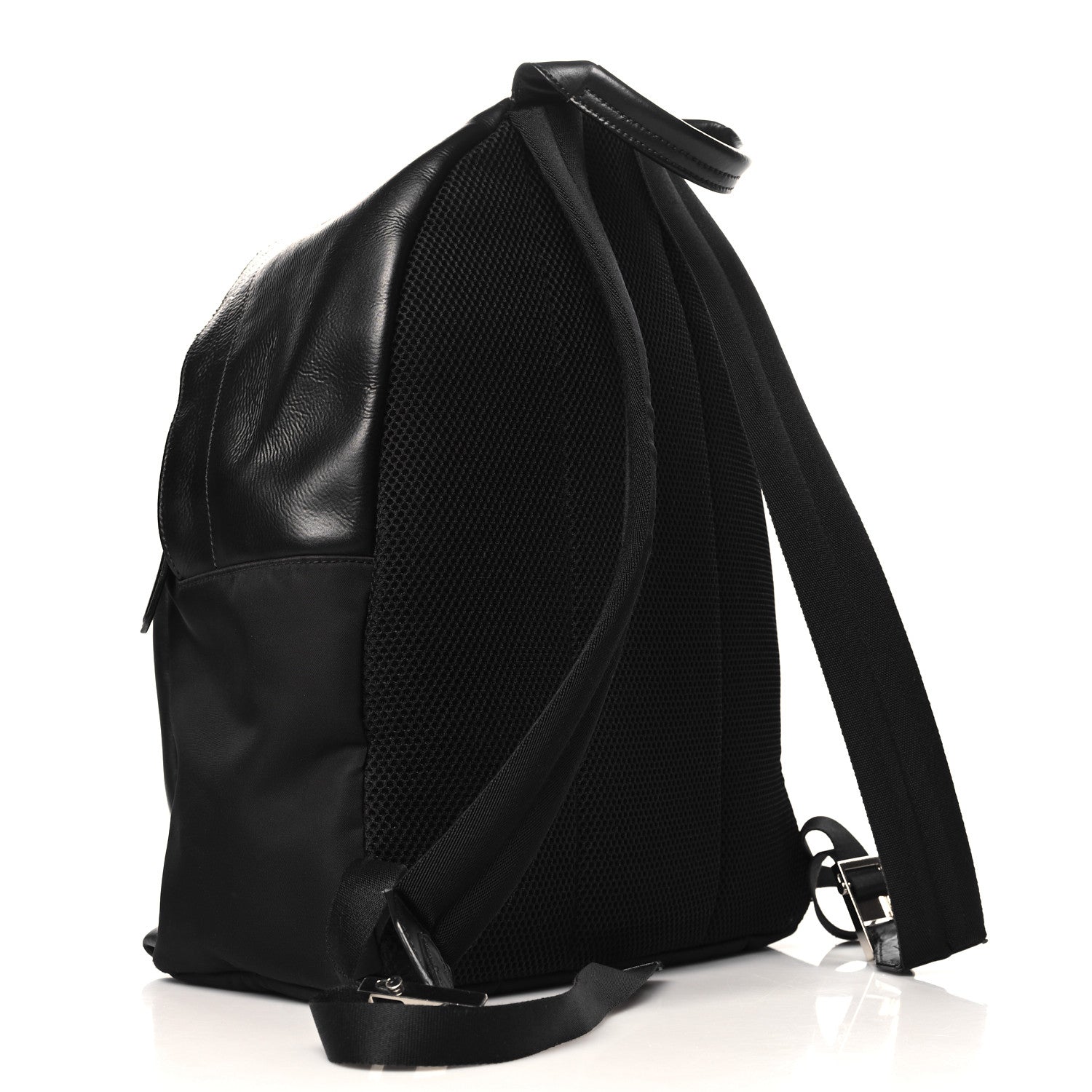 Nylon Vitello Liberty Vitello Dolce Monster Eyes Rounded Backpack Black Sunflower