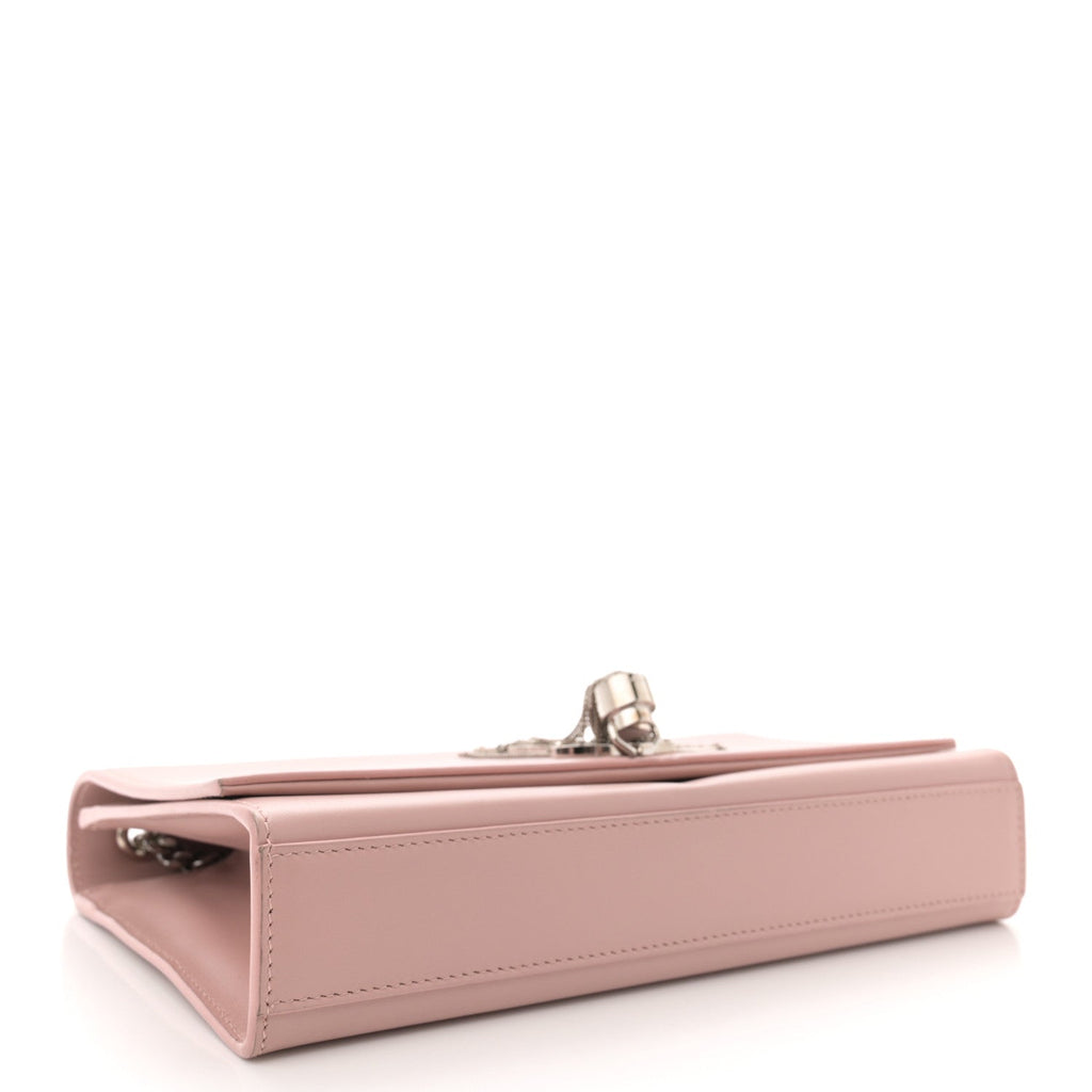 Smooth Calfskin Medium Classic Monogram Kate Tassel Satchel Pink