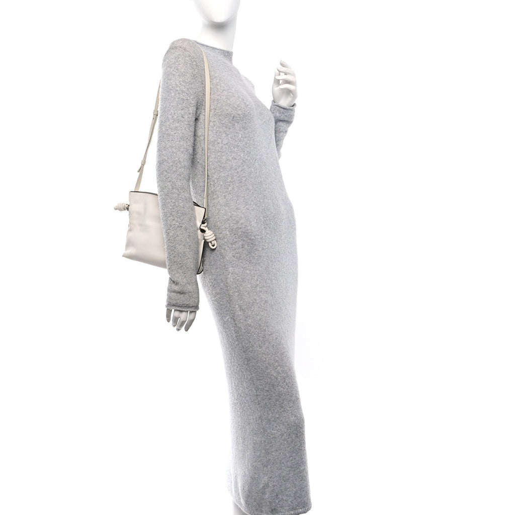 Calfskin Mini Flamenco Knot Clutch Angora