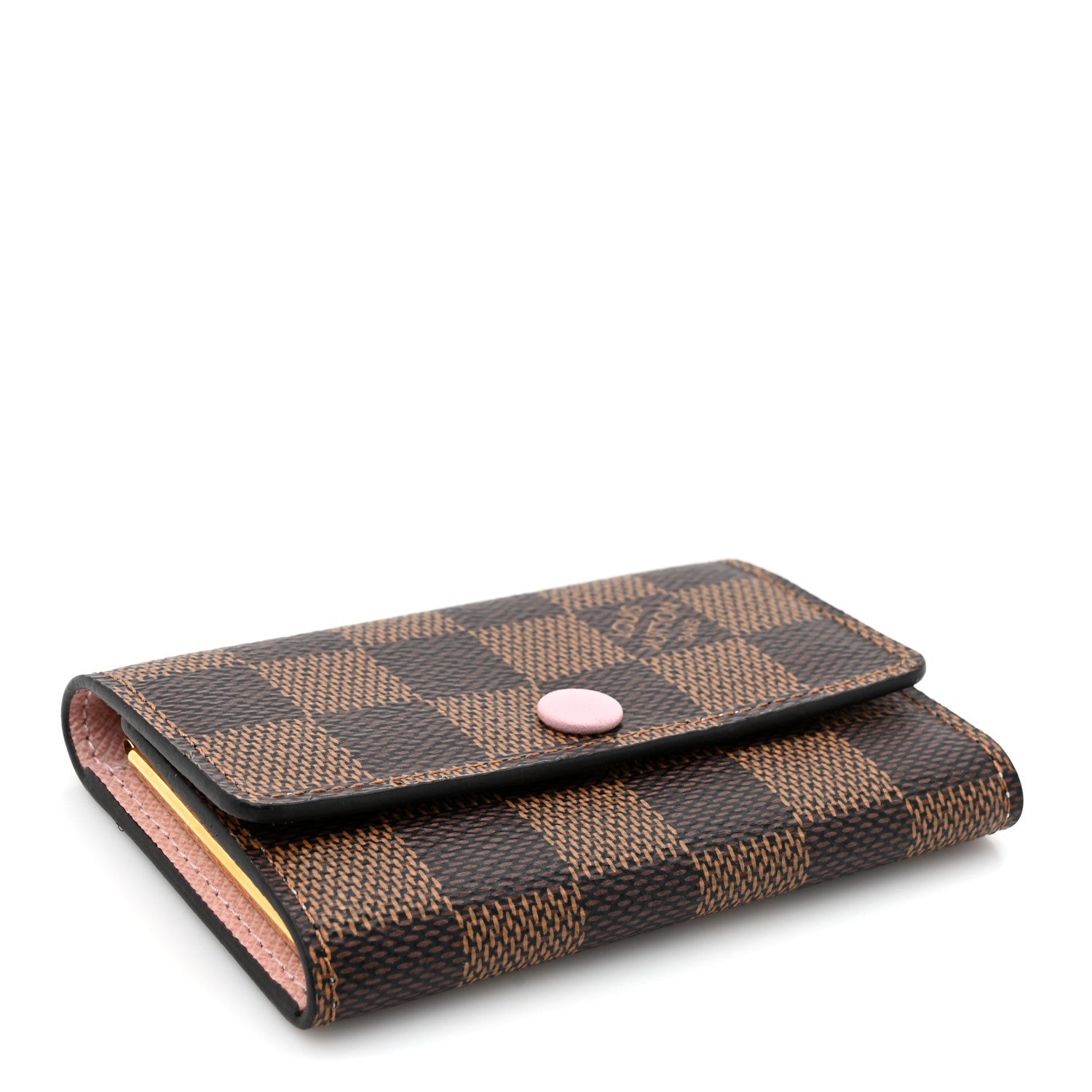 Damier Ebene Multicles 6 Key Holder Rose Ballerine