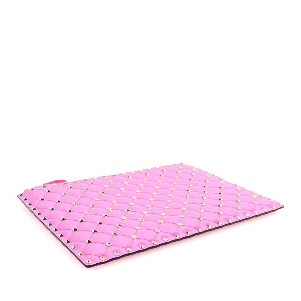 Vitello Rockstud Spike It Zip Pouch Azalea