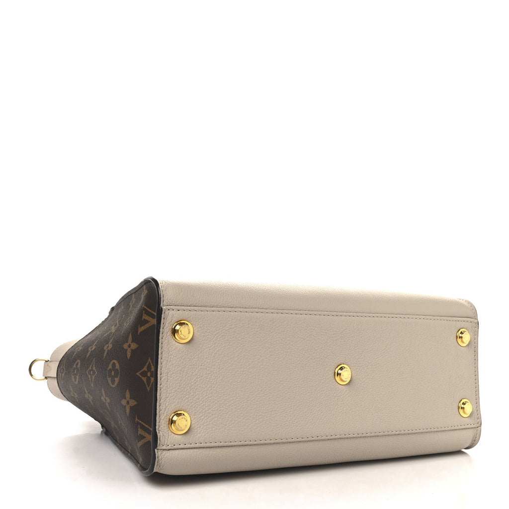 Calfskin Monogram On My Side MM Greige