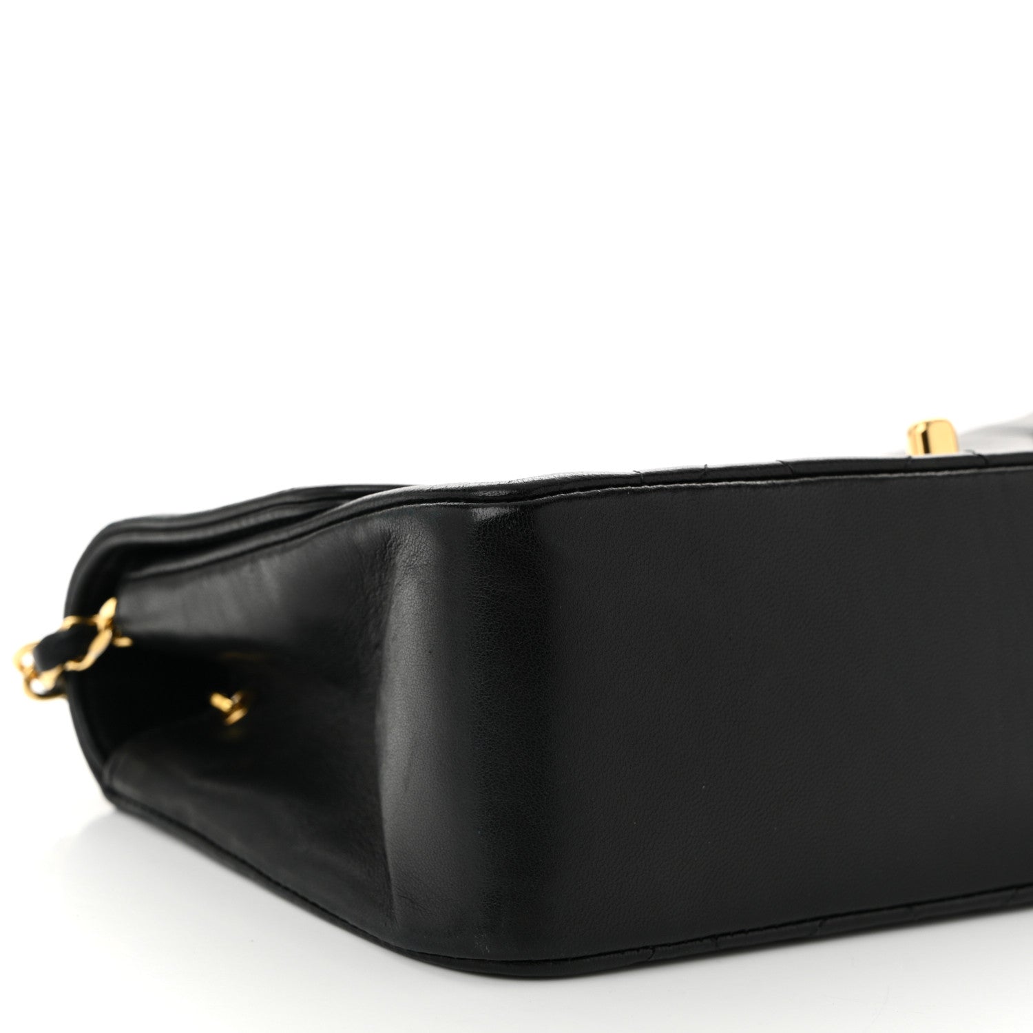 Lambskin Quilted Small Single Flap Black