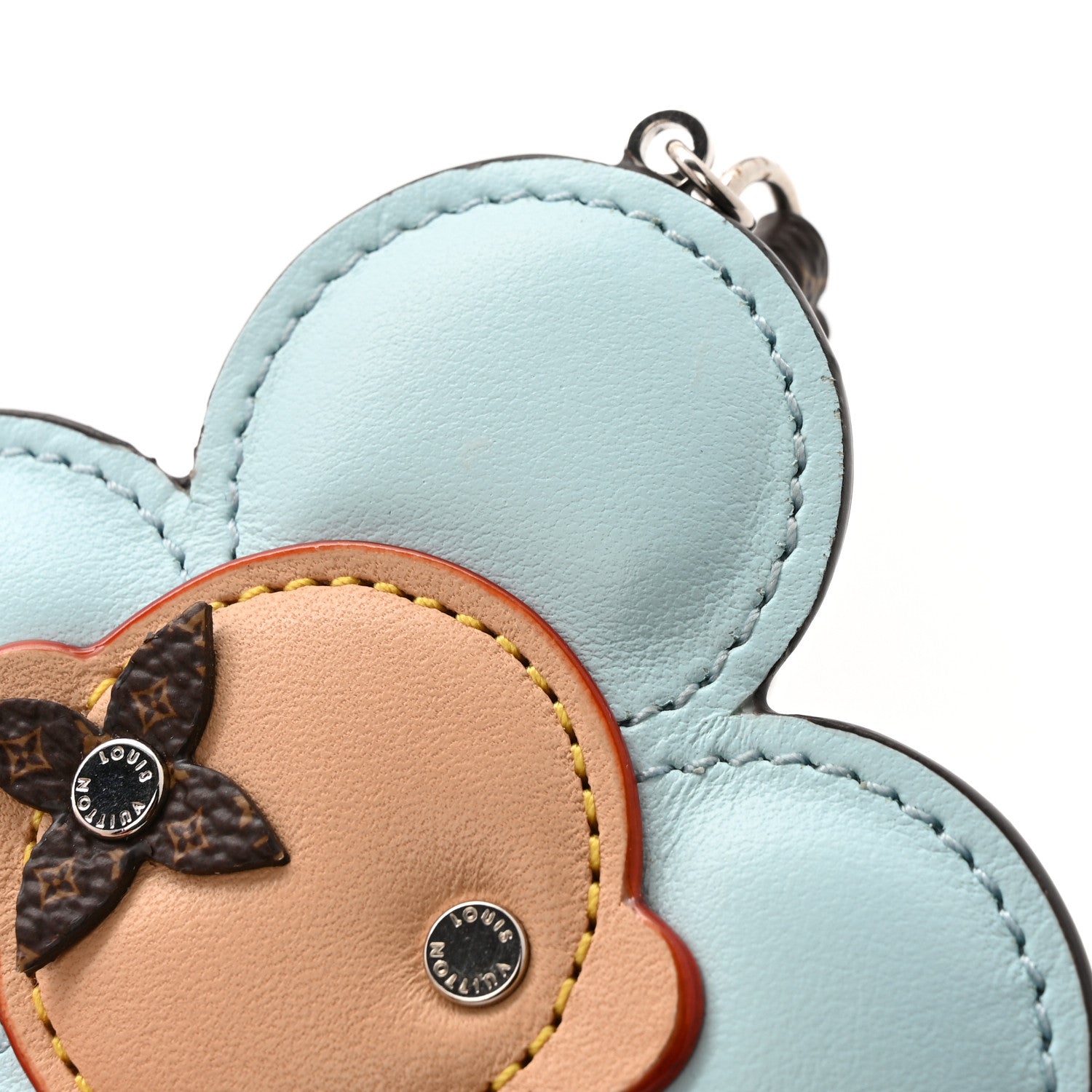 Calfskin Monogram Vivienne Strap Bag Charm Light Blue