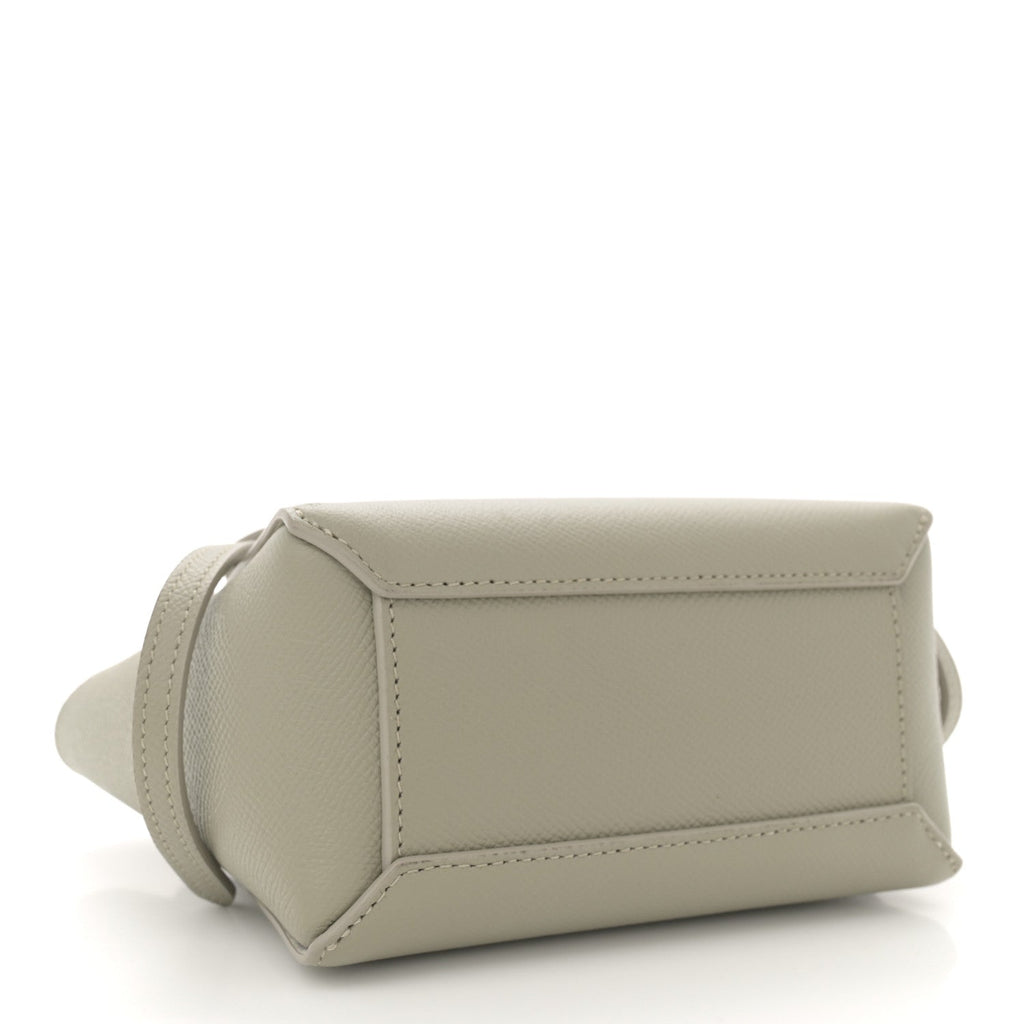Grained Calfskin Pico Belt Bag Green Clay