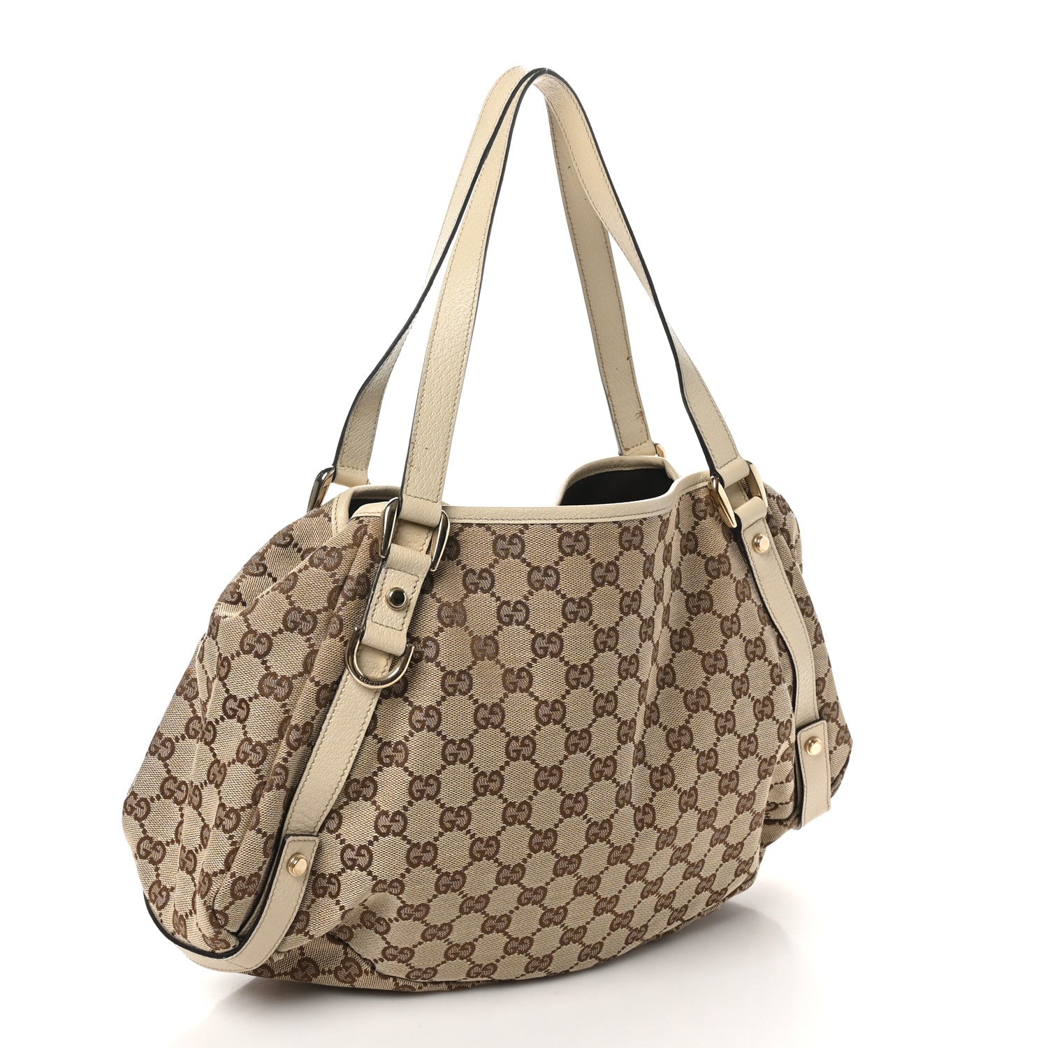 Monogram Abbey Medium Shoulder Bag Beige