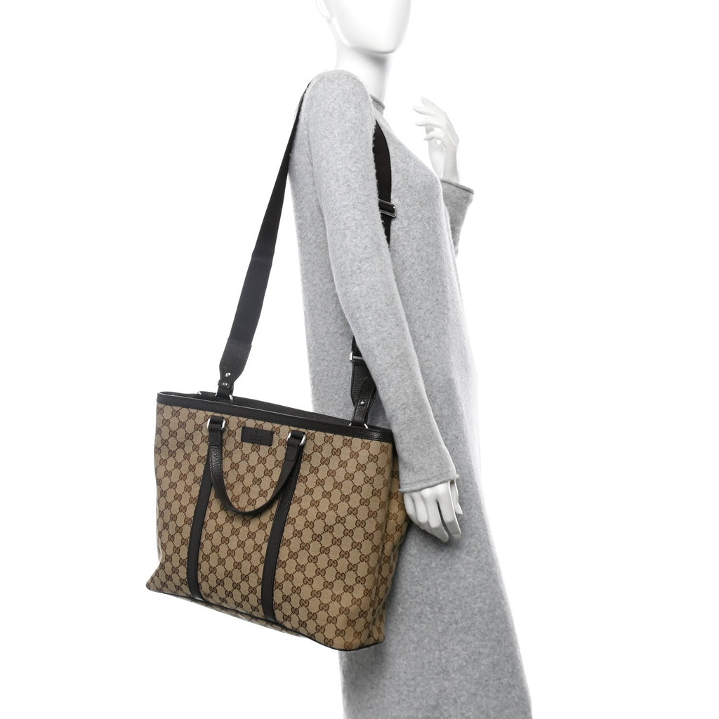 GG Monogram Large Joy Tote Bag Dark Brown