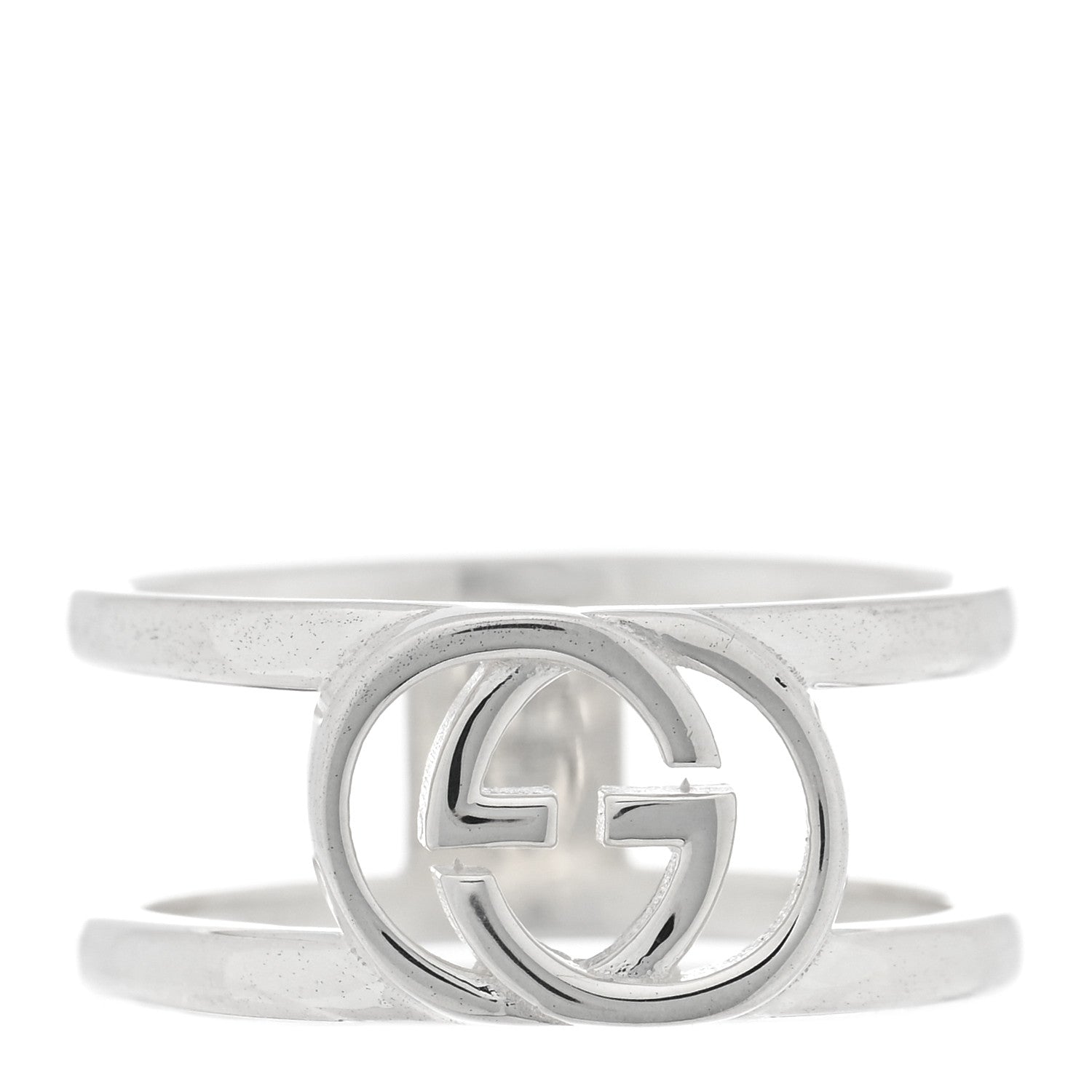Sterling Silver 9mm Interlocking G Open Band Ring 57 8