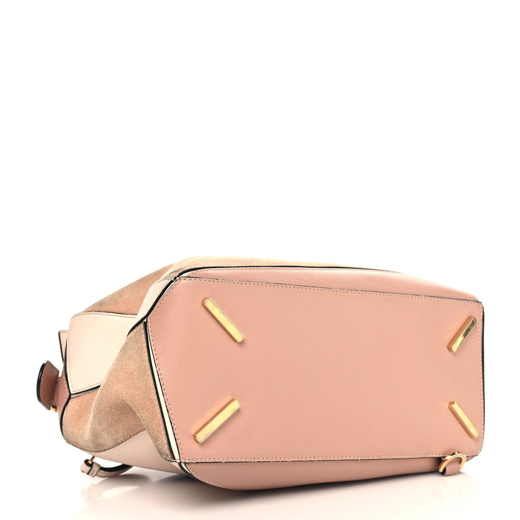Calfskin Suede Medium Puzzle Bag Blush