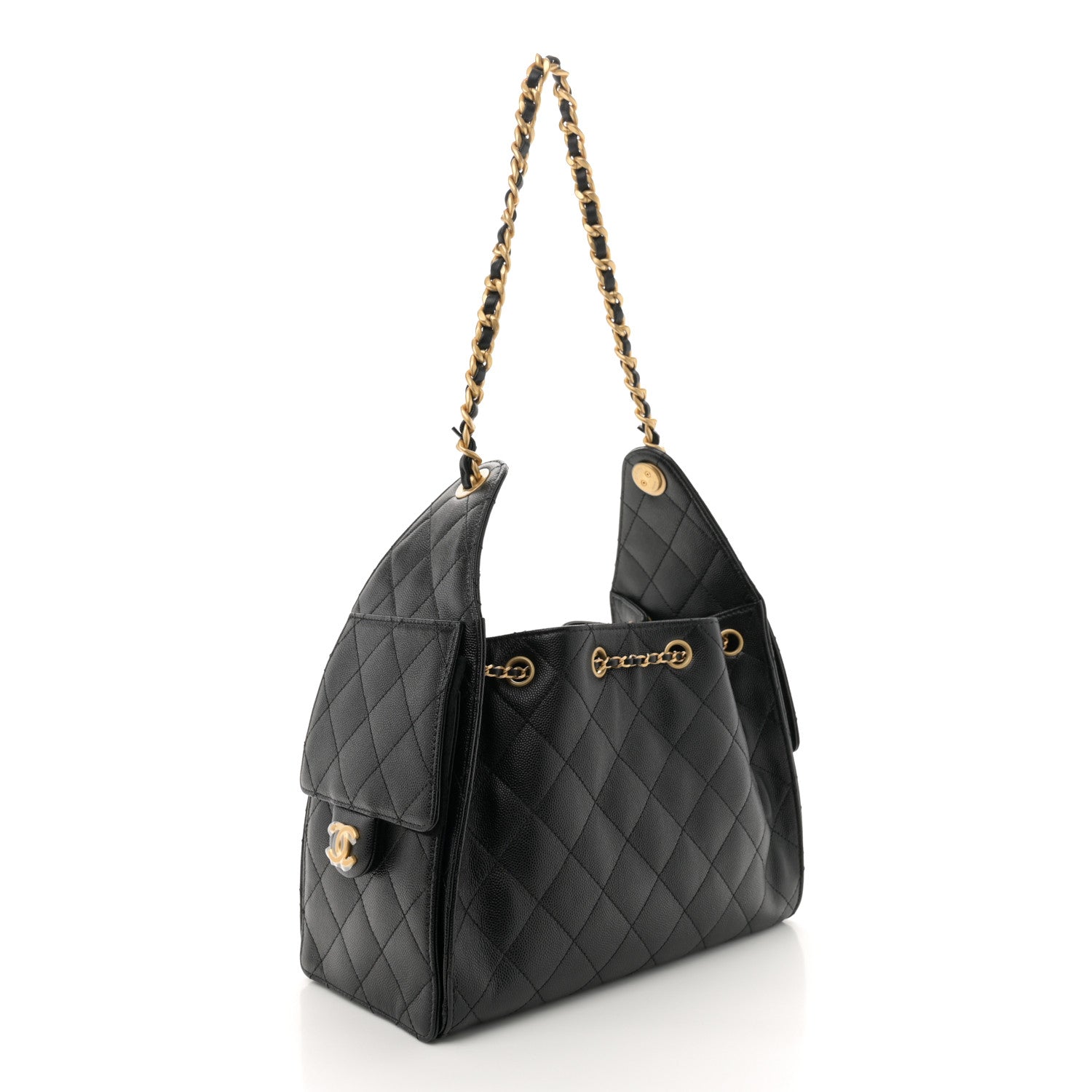 Caviar Quilted Small Chanel 25 Handbag Black