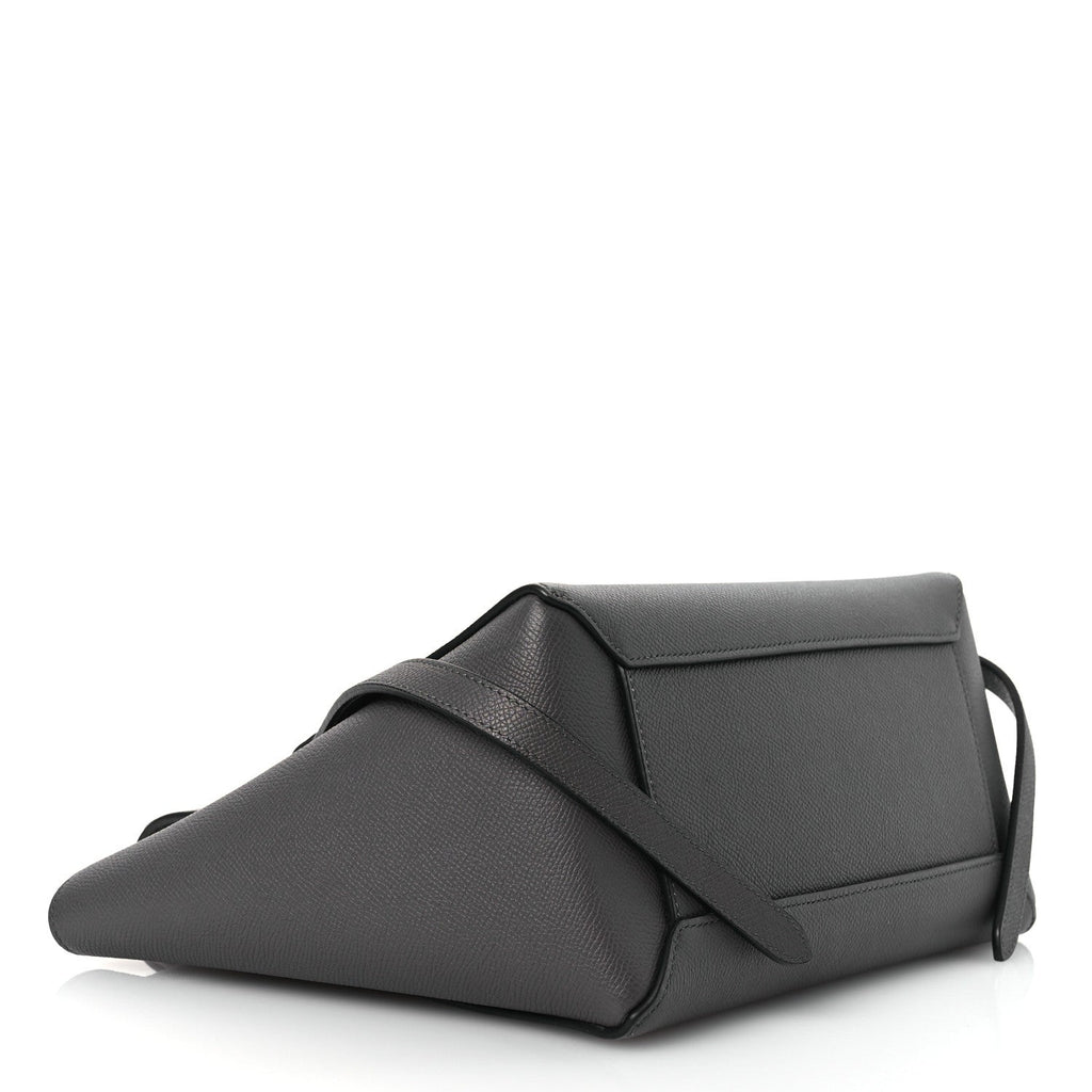 Grained Calfskin Micro Belt Bag Grey