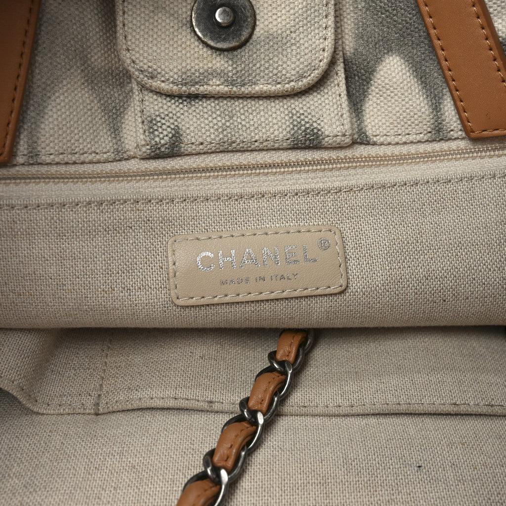 Canvas Small Iliad Shopping Tote Beige