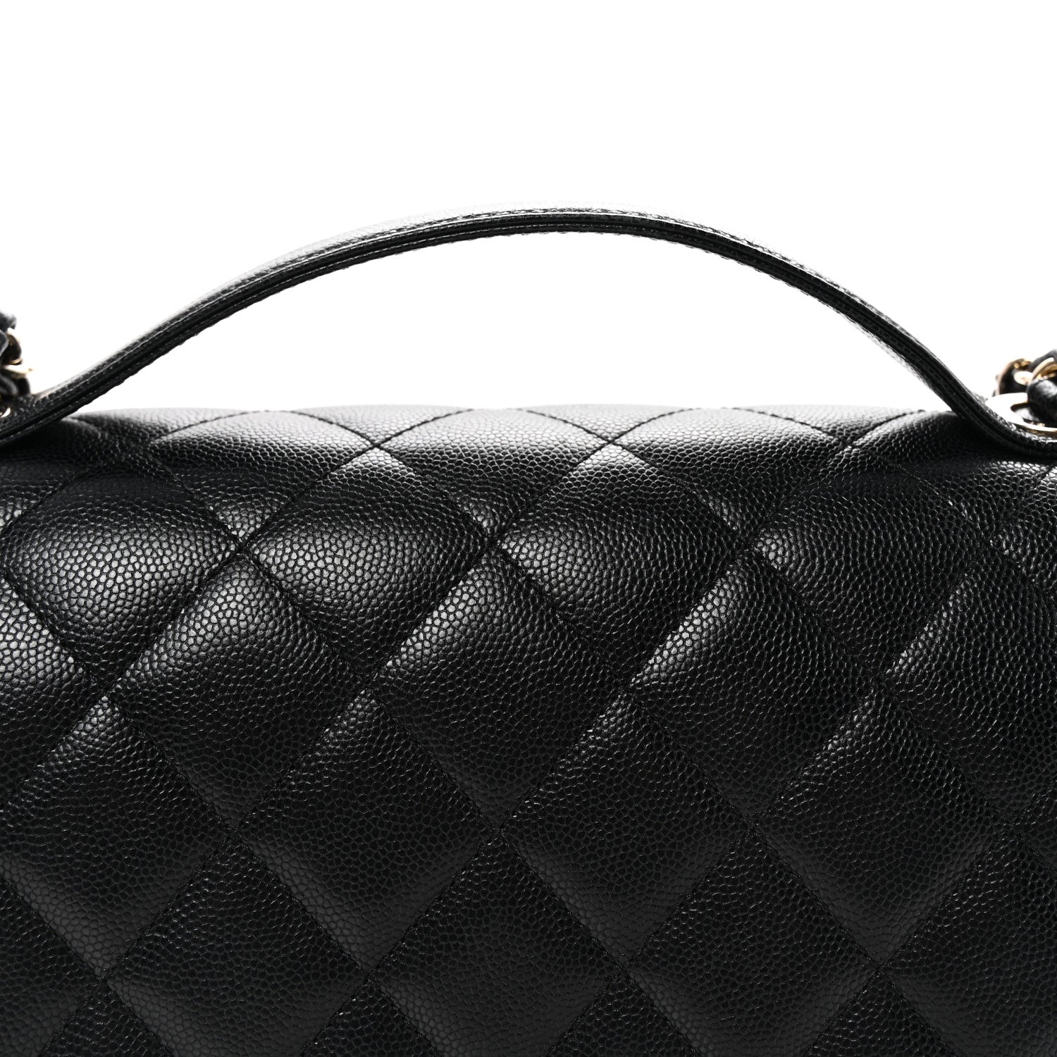 Caviar Quilted Large Business Affinity Flap Black