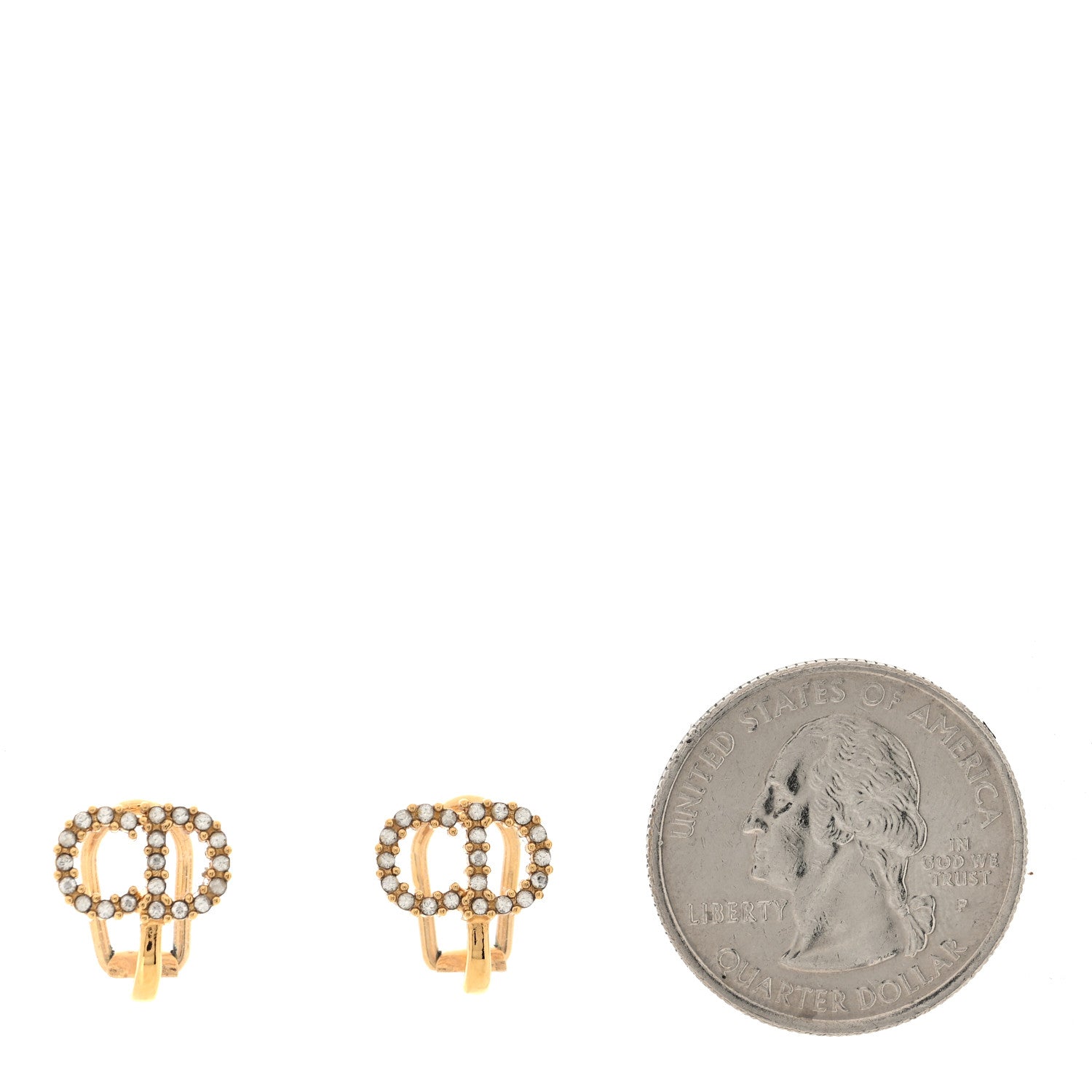 Crystal Clair D Lune Clip On Earrings Gold