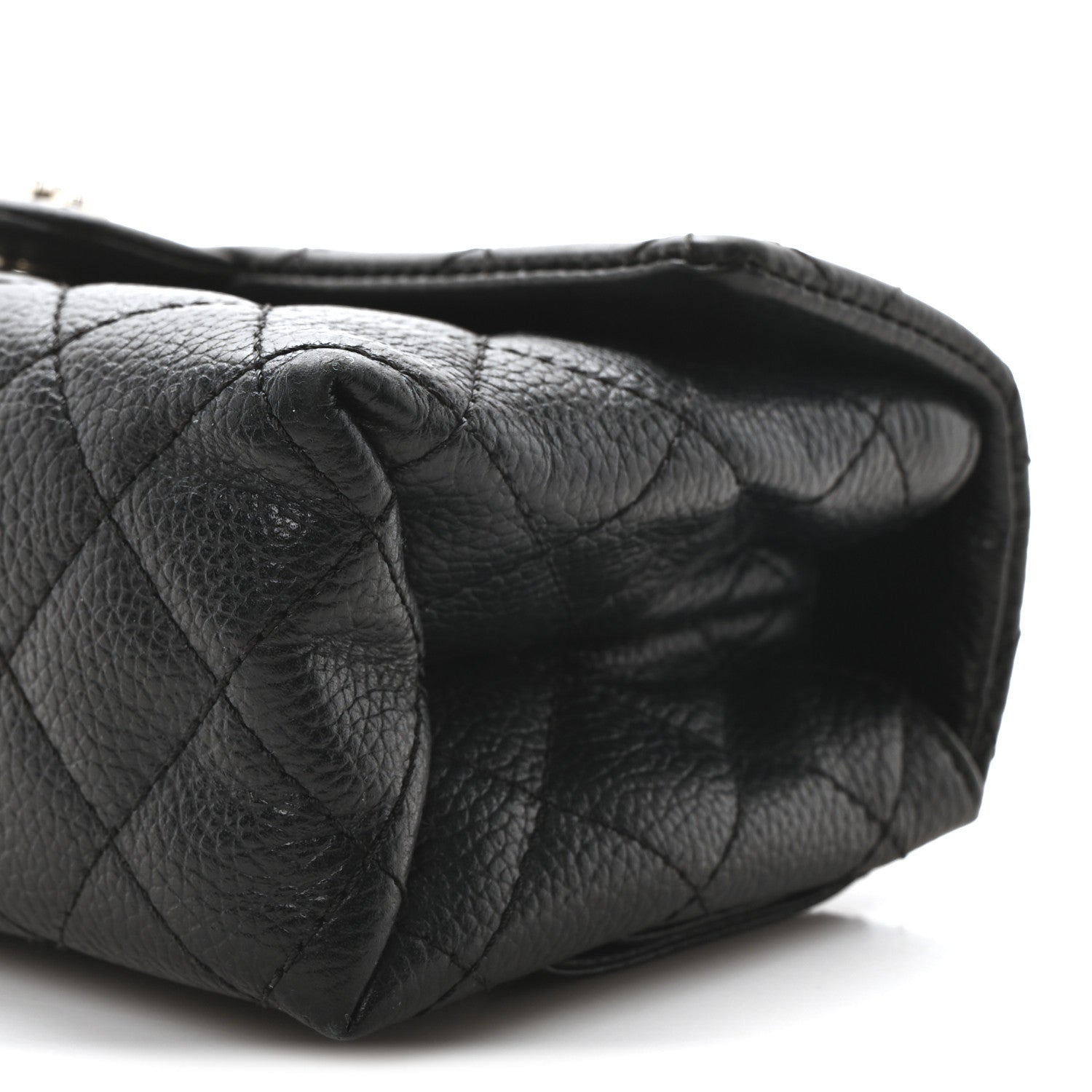 Grained Calfskin Quilted 2.55 Reissue Flap Belt Bag Clutch Black