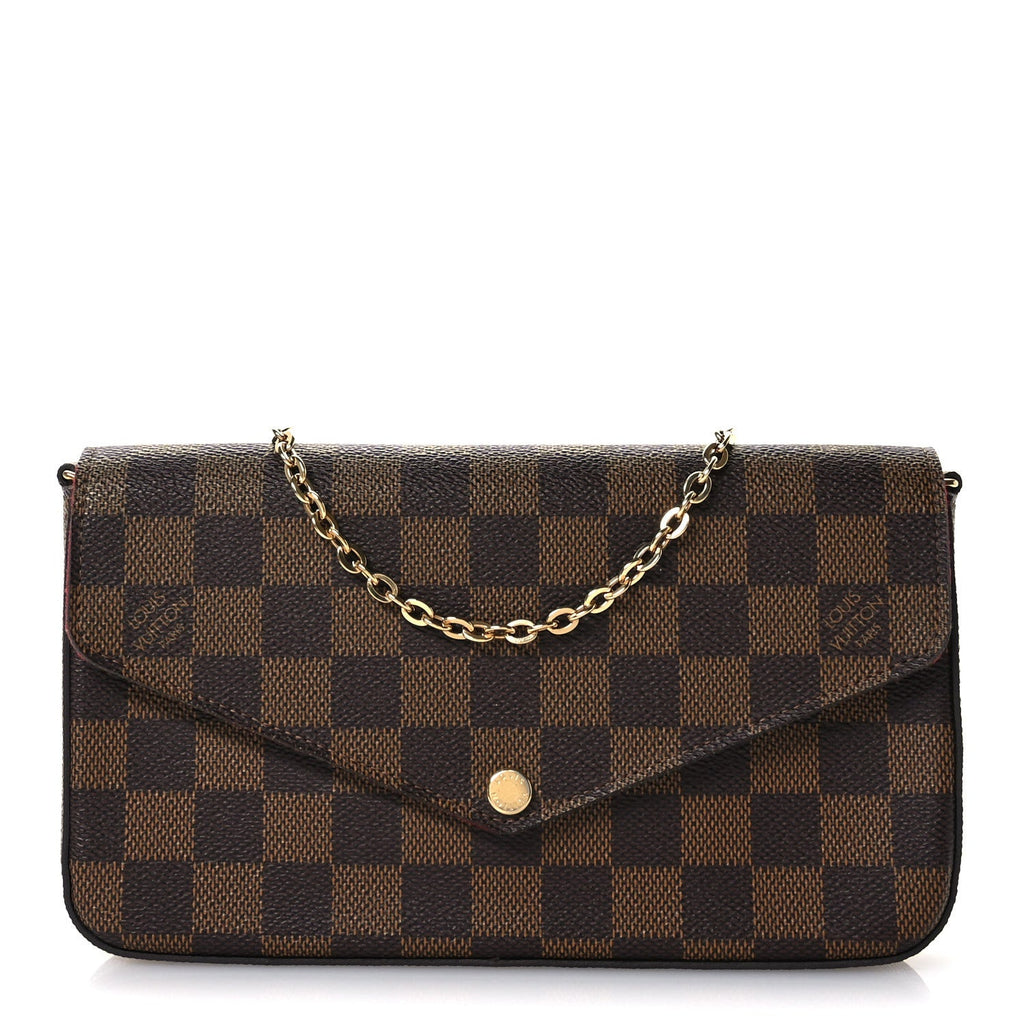 Damier Ebene Pochette Felicie Chain Wallet
