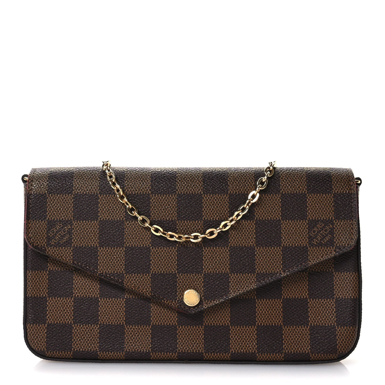 Damier Ebene Pochette Felicie Chain Wallet