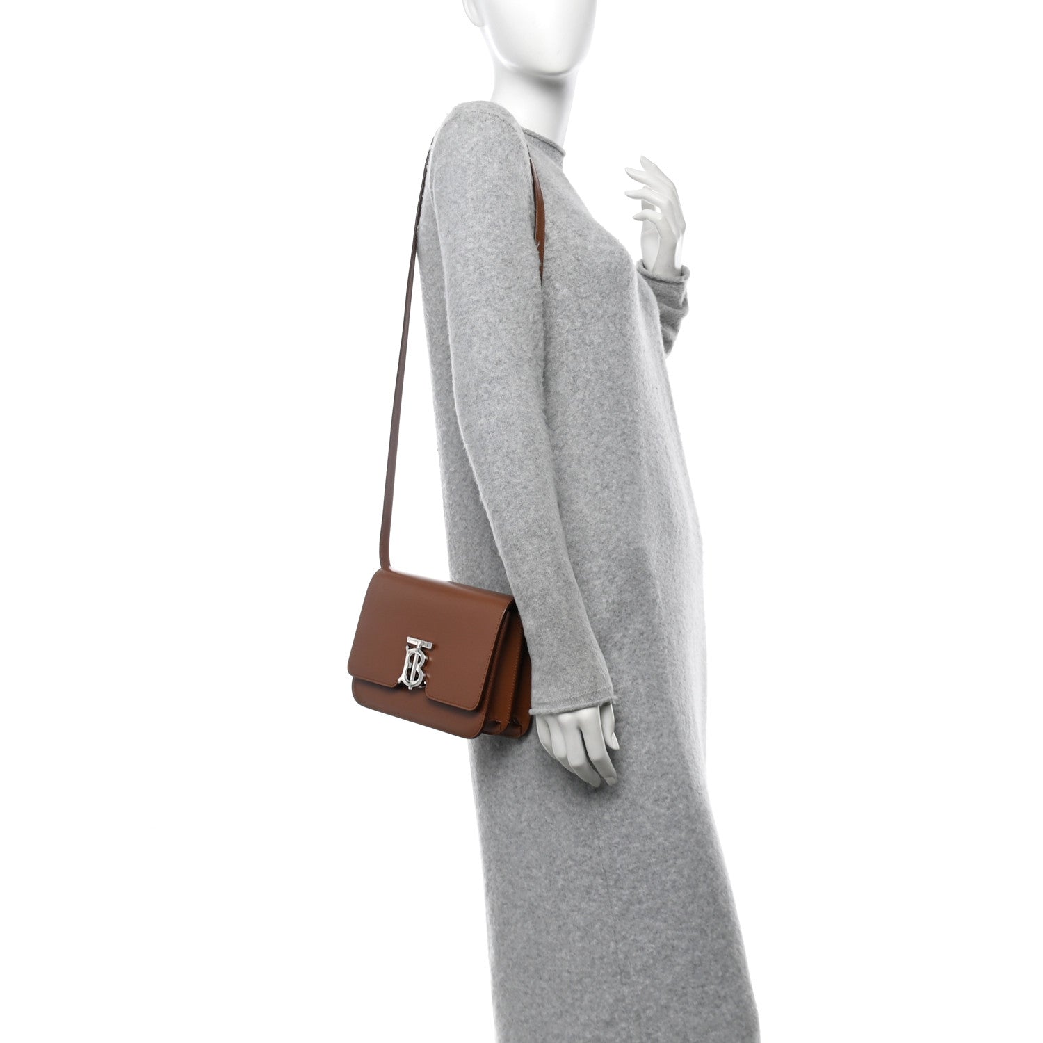 Calfskin Small TB Bag Malt Brown