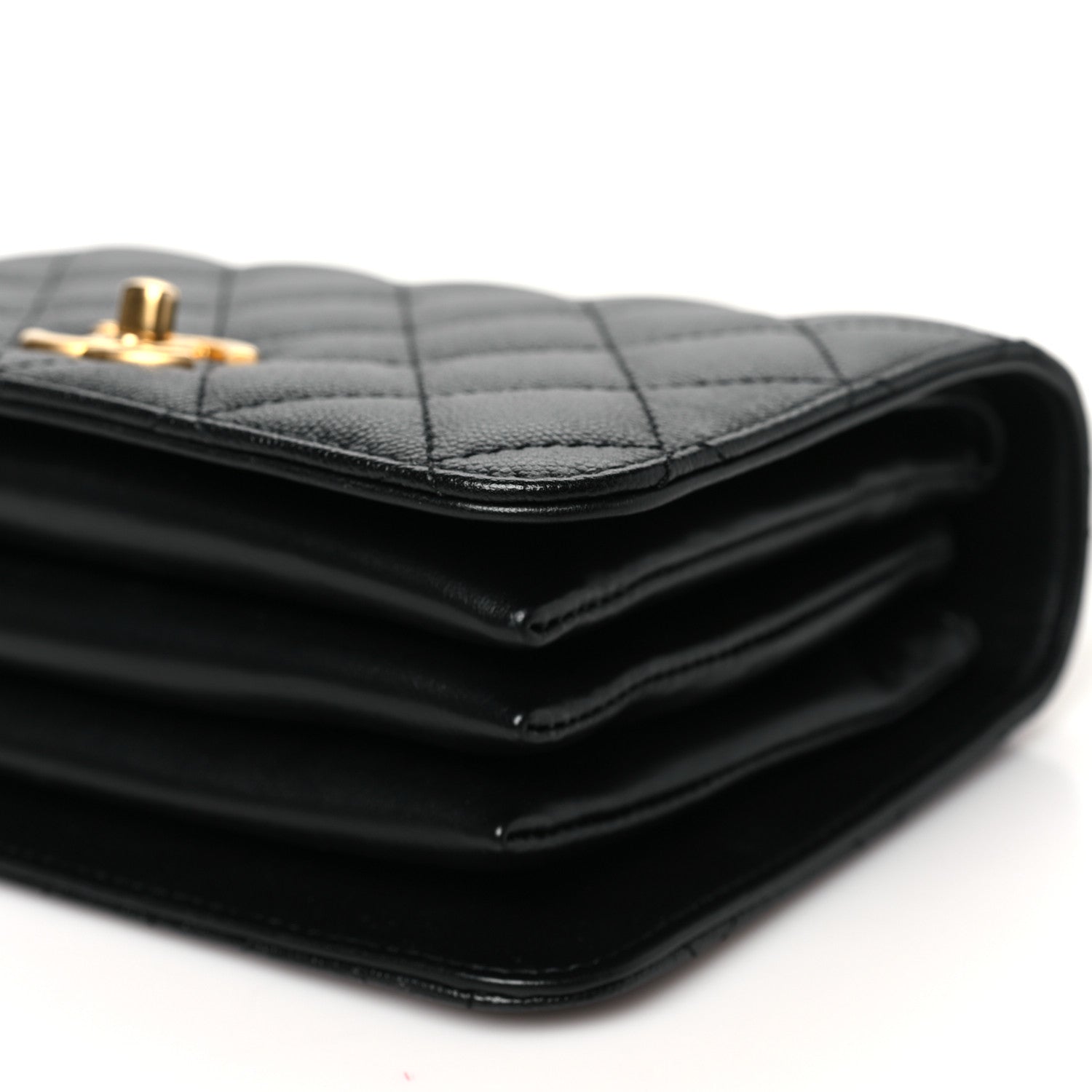 Caviar Quilted Mini Top Handle Flap Black