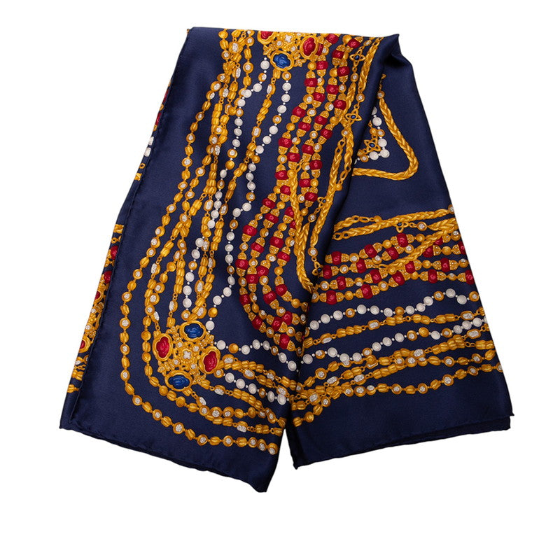 Chanel Jewelry Pattern Silk Scarf