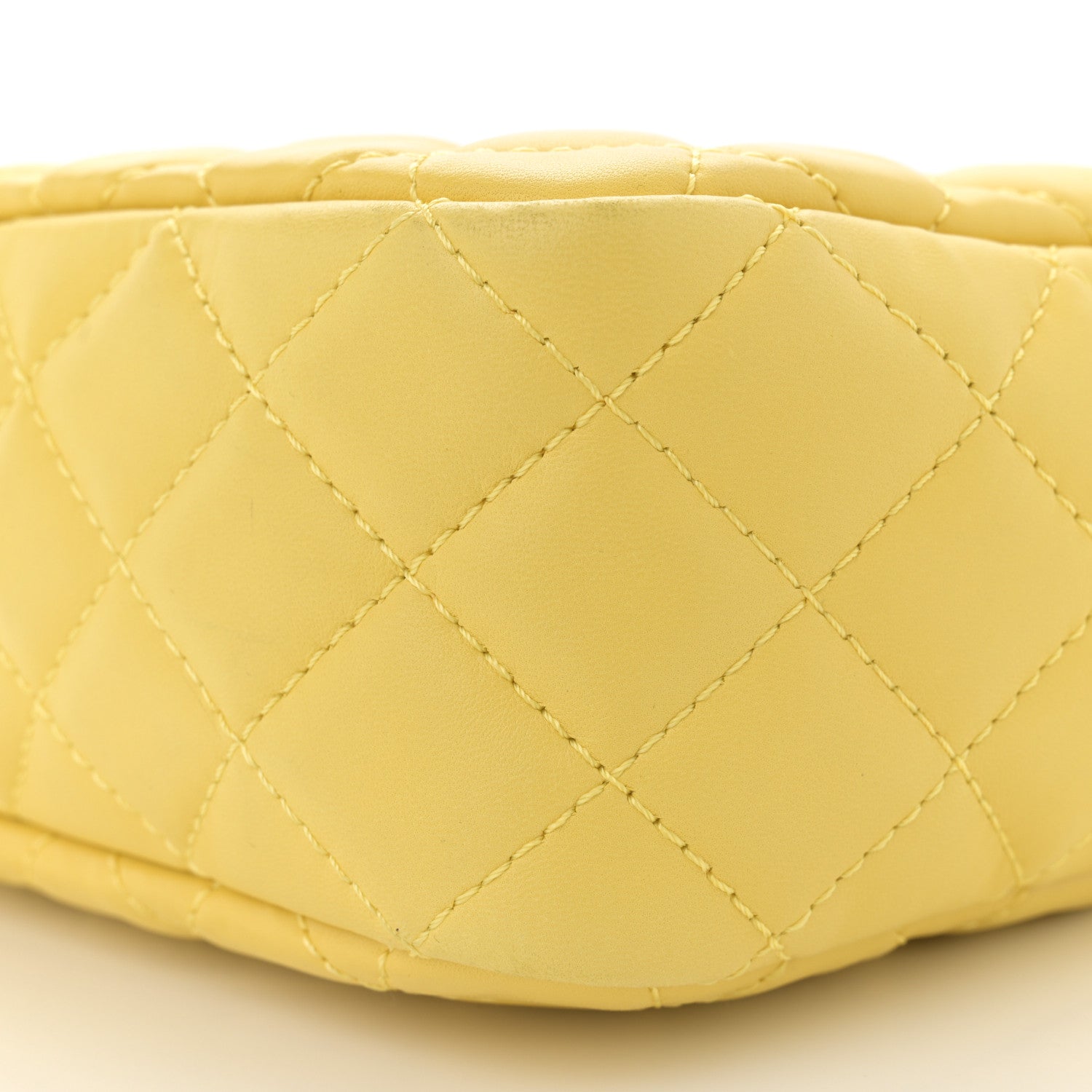 Calfskin Quilted Reissue Medium Camera Case  Yellow