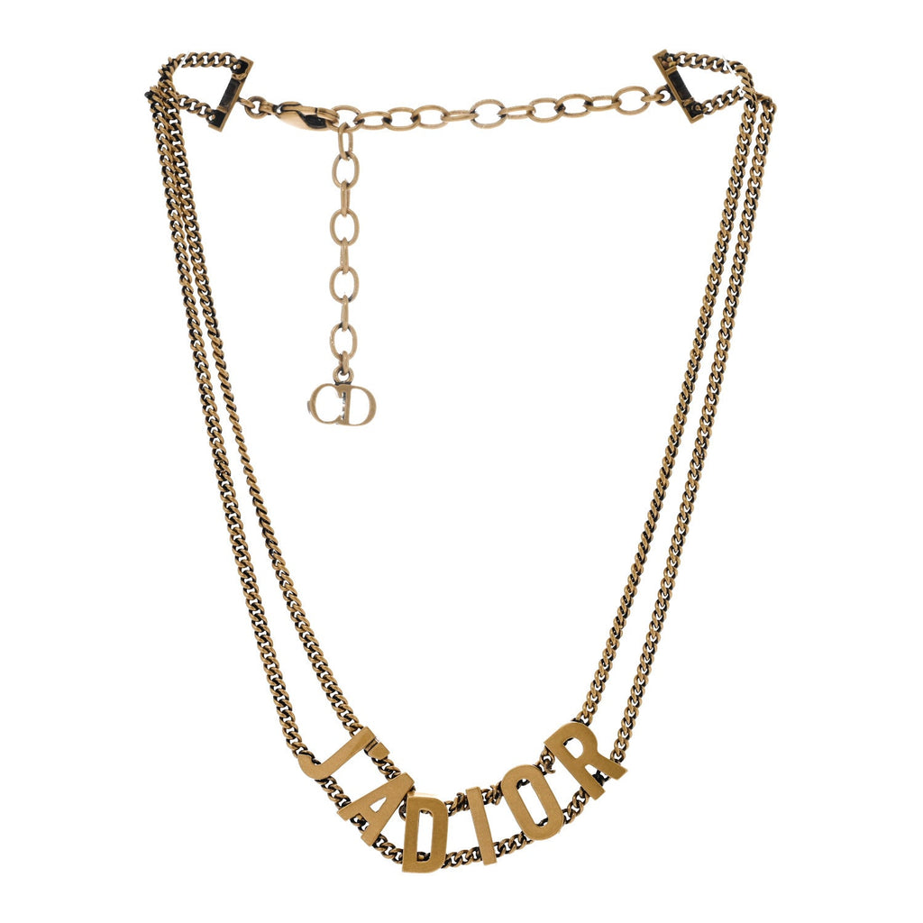Metal J'Adior Choker Necklace Aged Gold