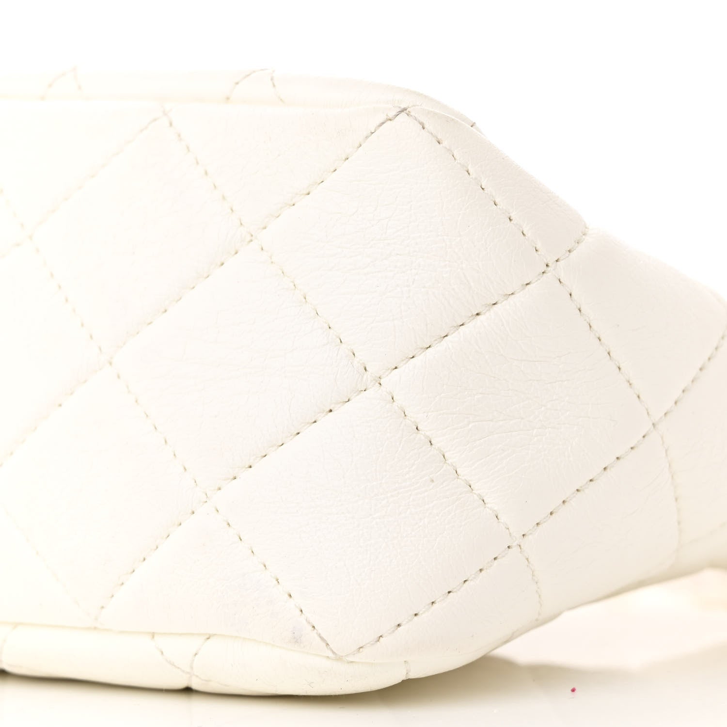 Lambskin Quilted Multi Chain Hobo White