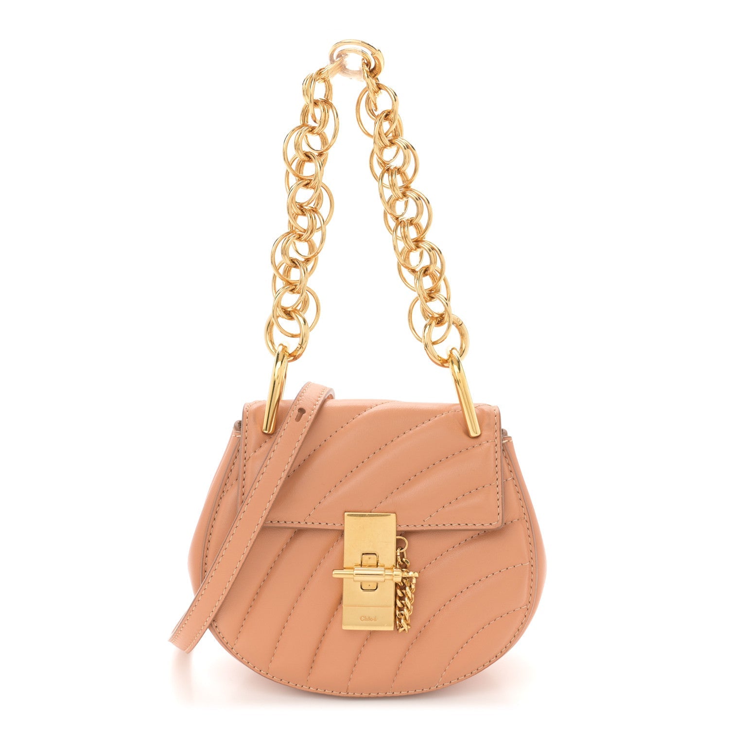 Calfskin Quilted Mini Drew Bijou Shoulder Bag Blushy Pink