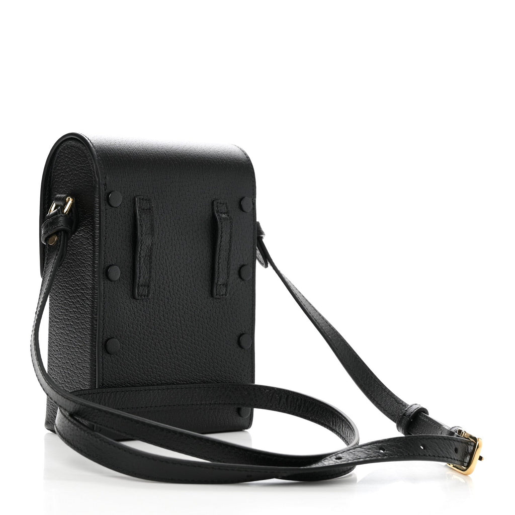 Dollar Calfskin Vertical Horsebit 1955 Crossbody Bag Black