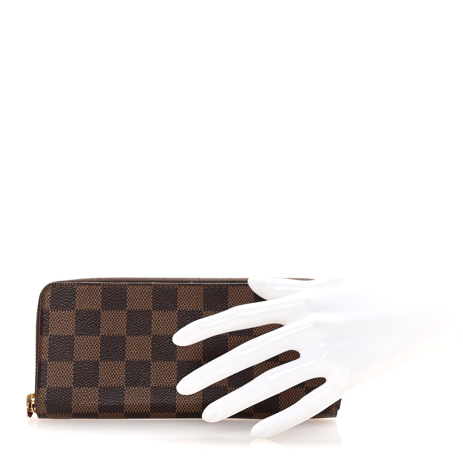 Damier Ebene Clemence Wallet Cherry