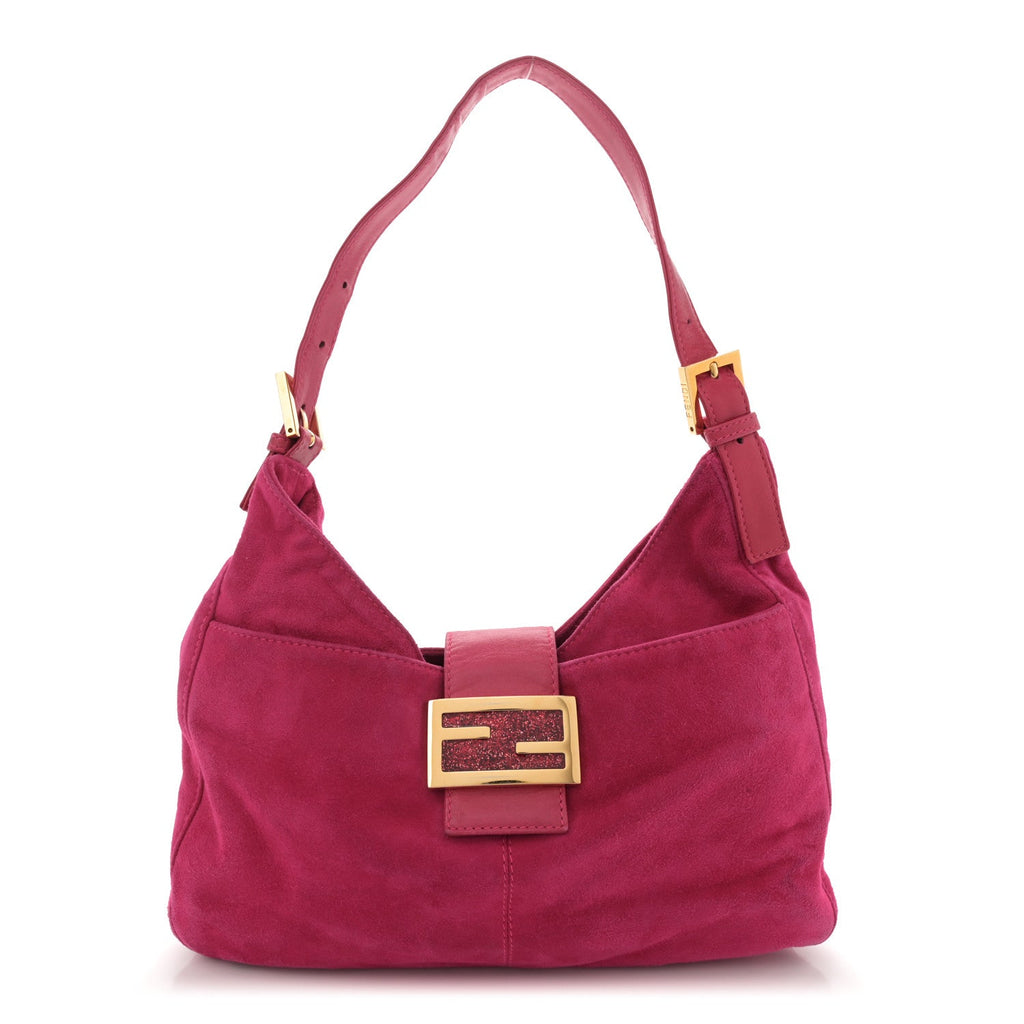 Suede Shoulder Bag Fuchsia