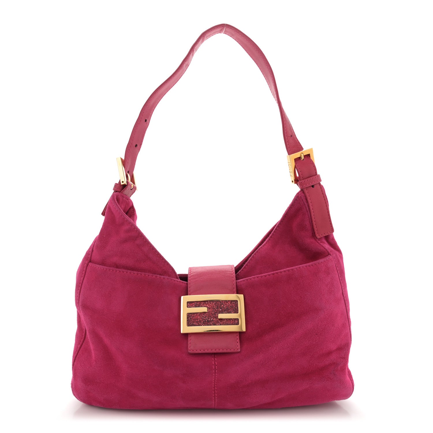 Suede Shoulder Bag Fuchsia