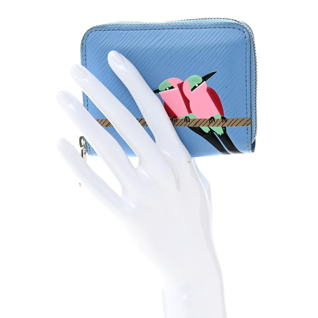 Epi Early Bird Zippy Coin Purse Bleuet