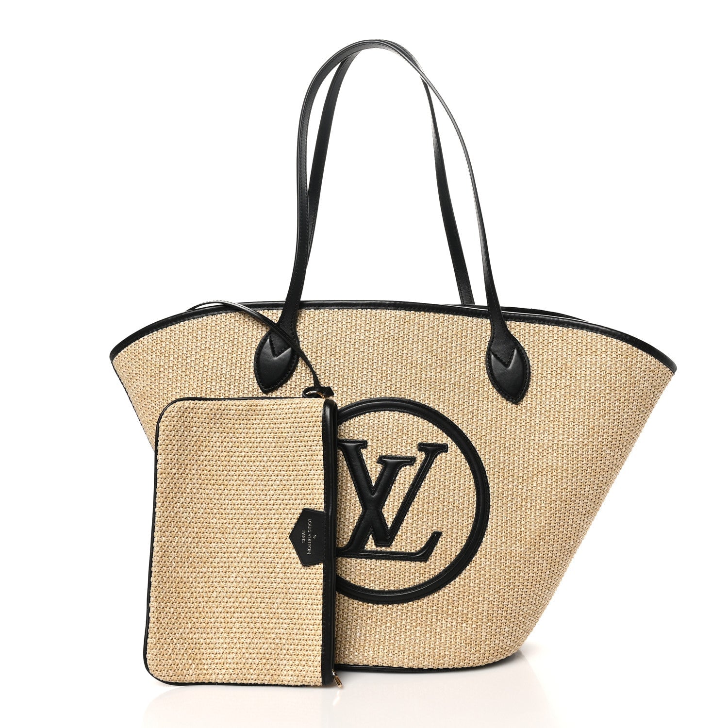 Raffia Saint Jacques Tote Black