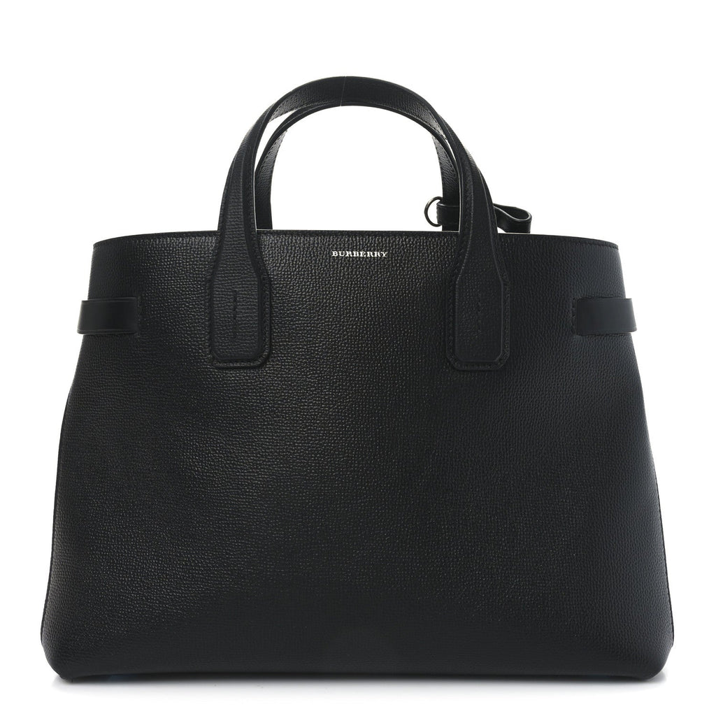 Derby Calfskin Medium Banner Tote Black