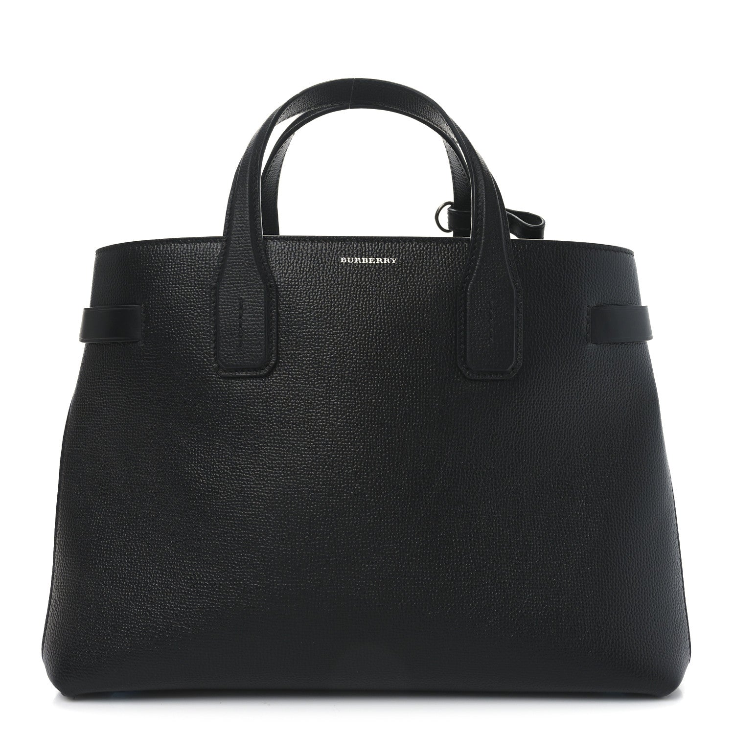 Derby Calfskin Medium Banner Tote Black