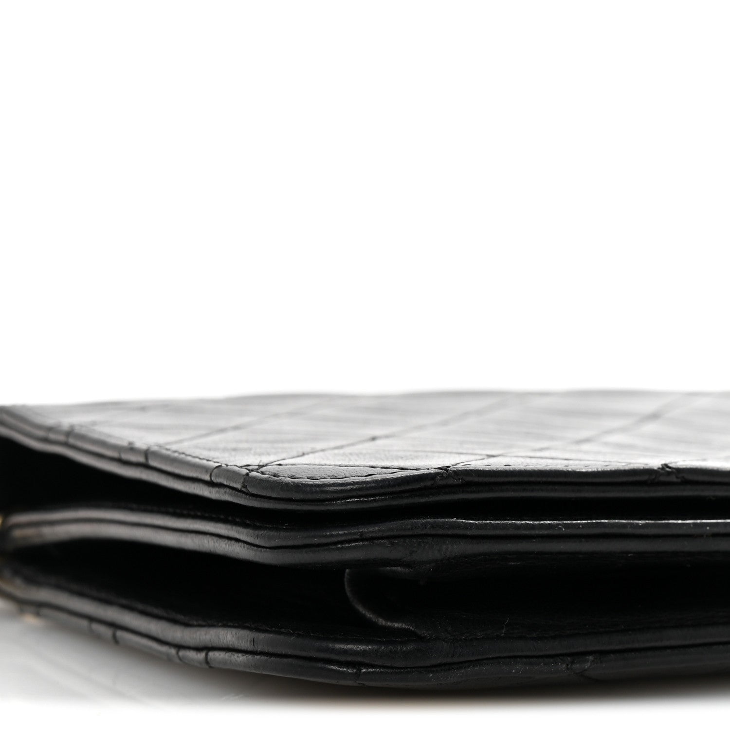 Lambskin Quilted Small Single Flap Bag Black