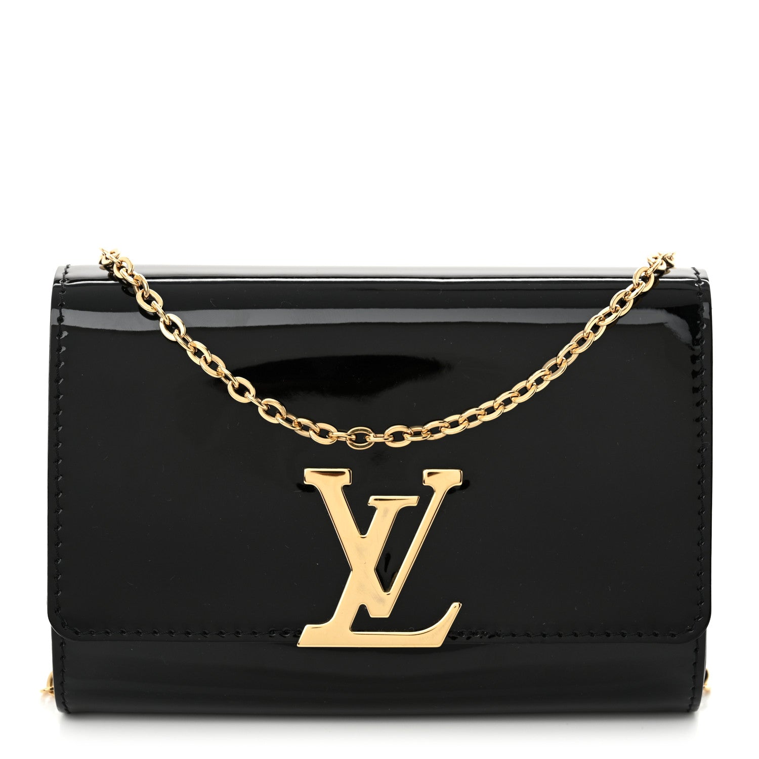 Patent Louise PM Chain Clutch Black