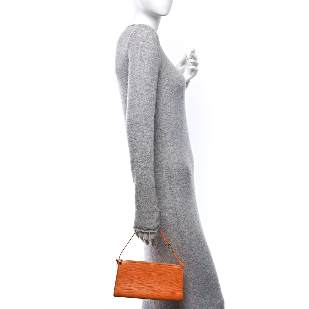 Epi Pochette Accessories 24 Mandarin