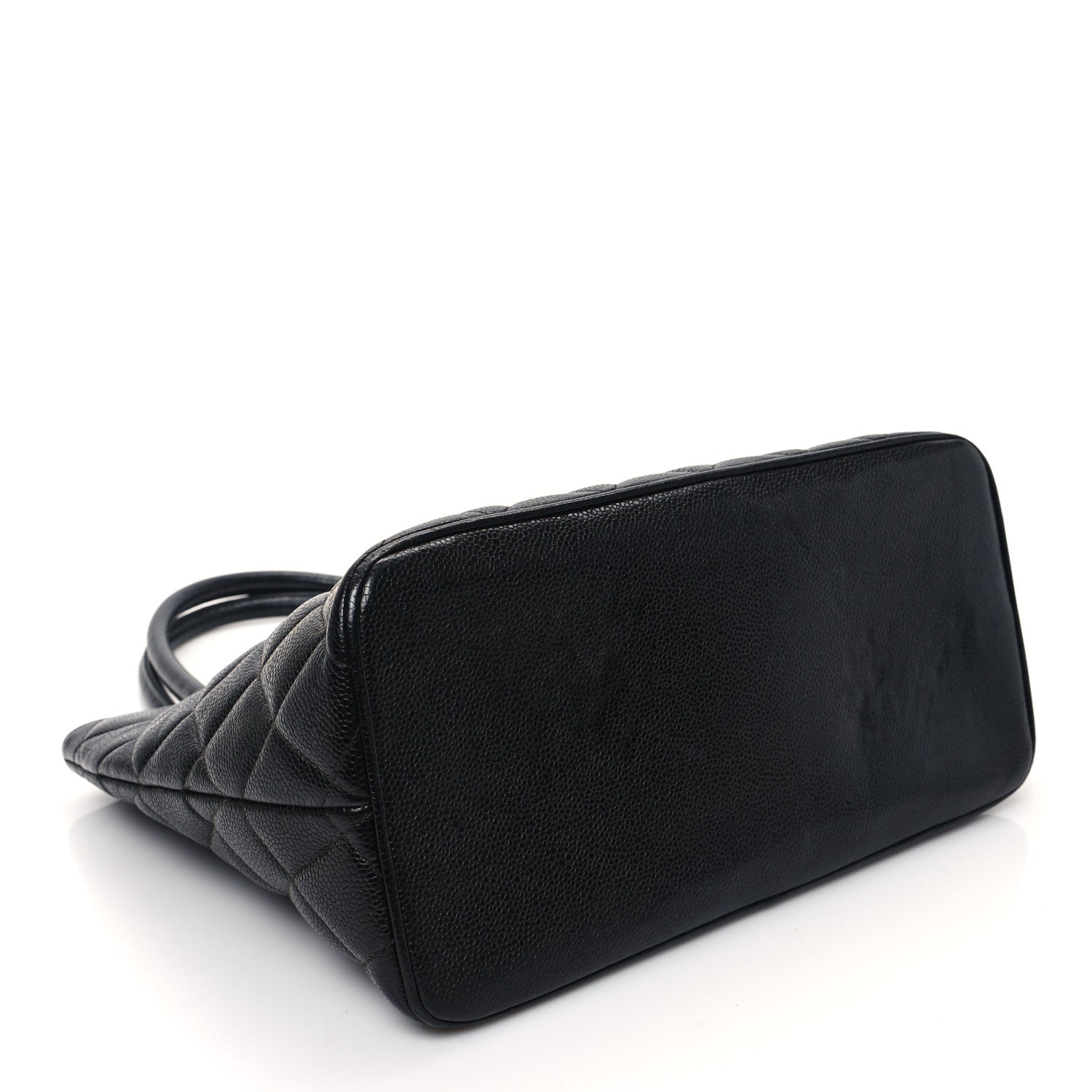 Caviar Quilted Medallion Tote Black