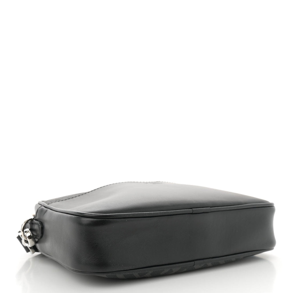 Shiny Glazed Fabric Vitello Cover FF 1974 Logo Medium Camera Case Black