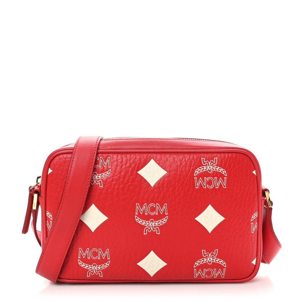 Maxi Visetos Aren Crossbody Candy Red