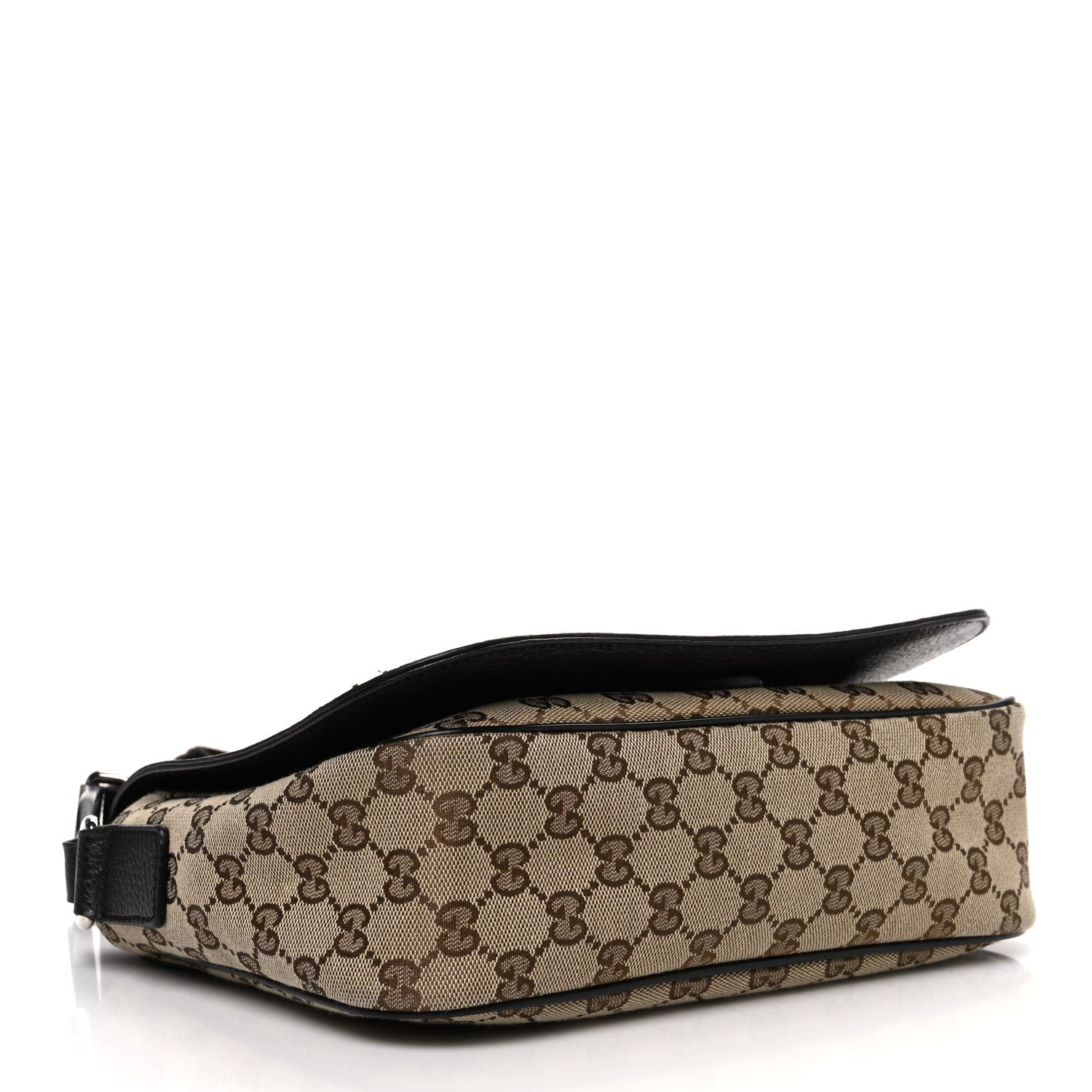 Monogram Flap Messenger Bag Beige Dark Brown