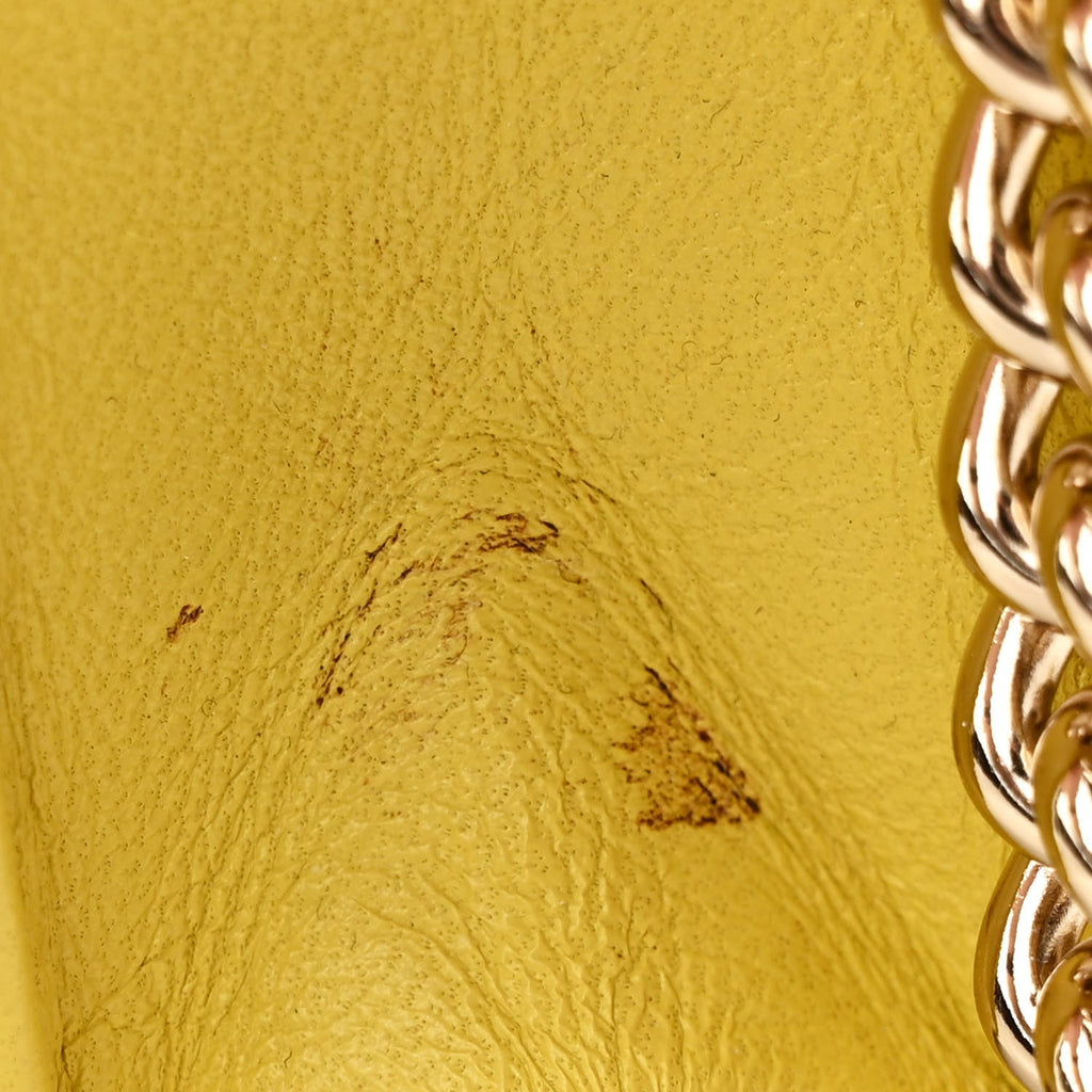 Lambskin Cotten Woven Boy Wallet On Chain WOC Yellow