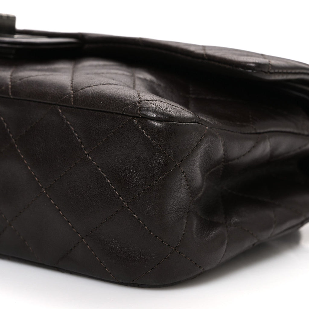 Lambskin Quilted Medium Hybrid Reissue Flap Brown