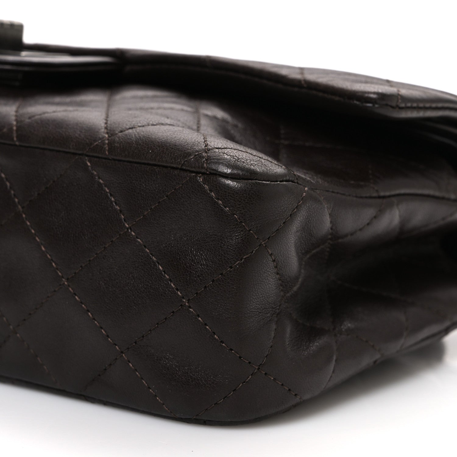 Lambskin Quilted Medium Hybrid Reissue Flap Brown