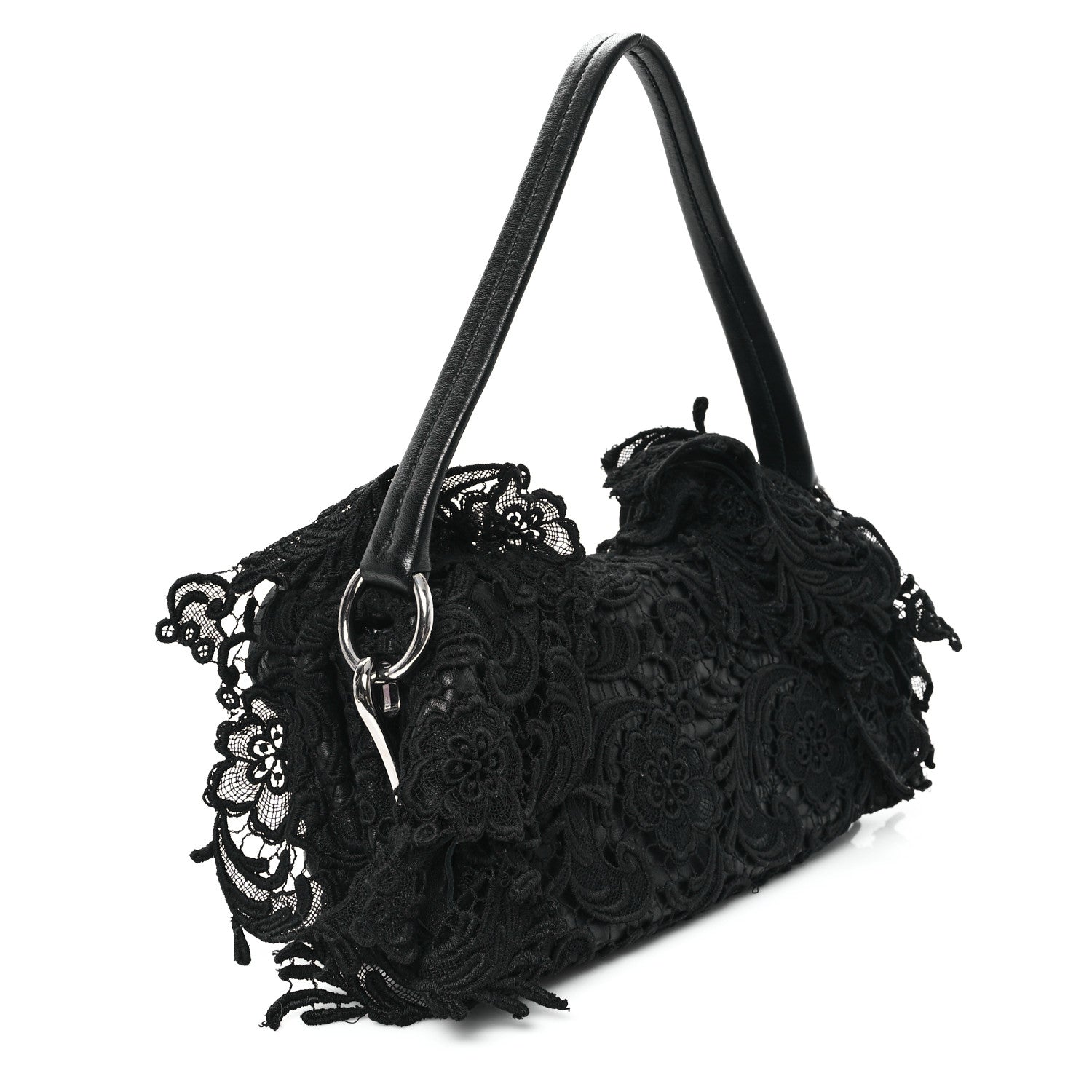 Lace Pizzo S Baguette Black