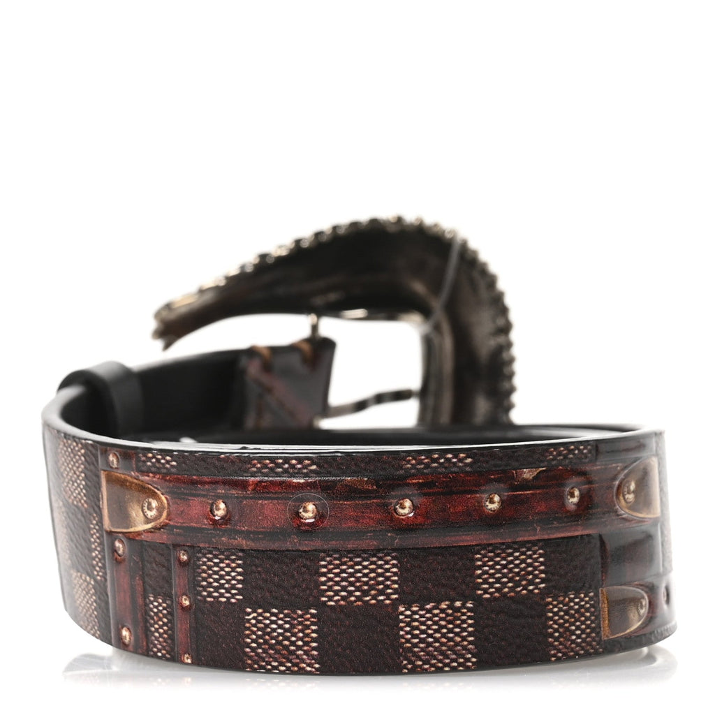 Transformed Damier Ebene Time Trunk Belt 80 32