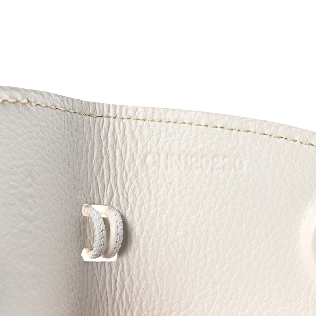Calfskin Bag Clip White
